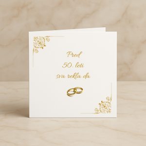vabilo za zlato poroko z ornamentom