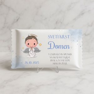 darilo za krst angelček čokolada