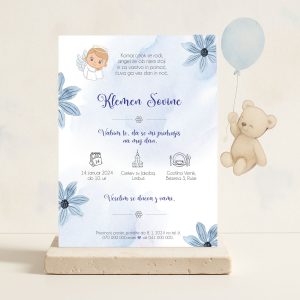 vabilo za krst z angelčkom